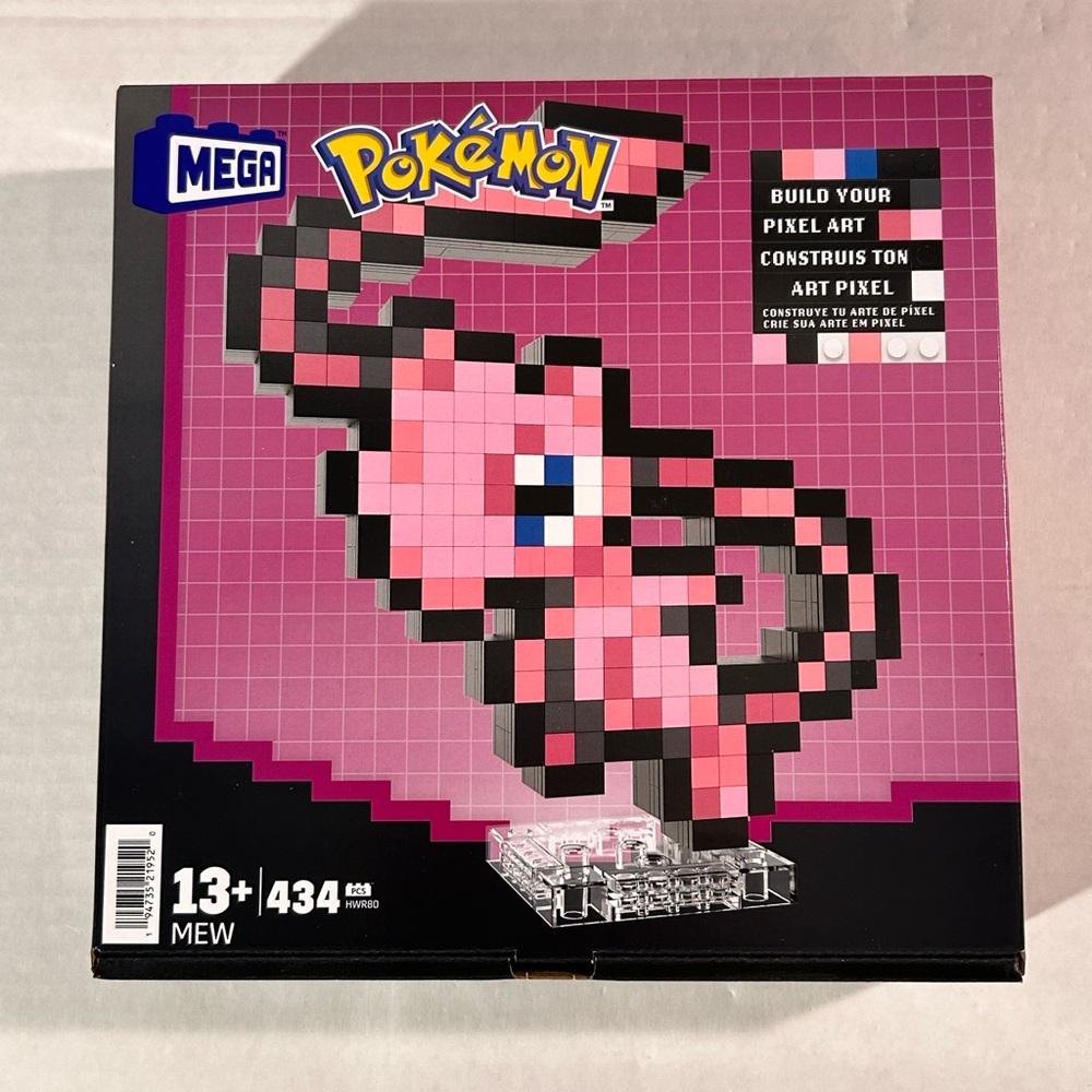 MEGA BLOKS Pokemon Pixel Art Mew 434 Pieces - New in Box